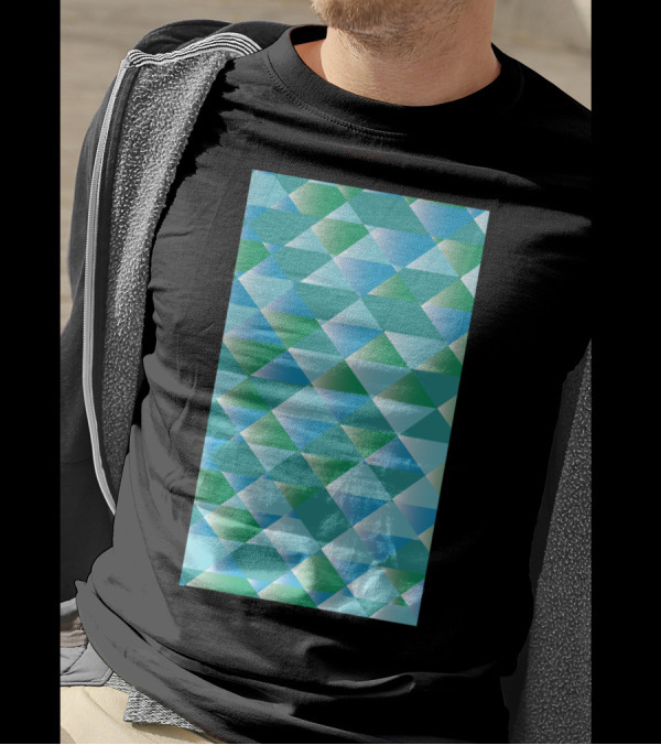 Segmented Geometric Gradient T-Shirt