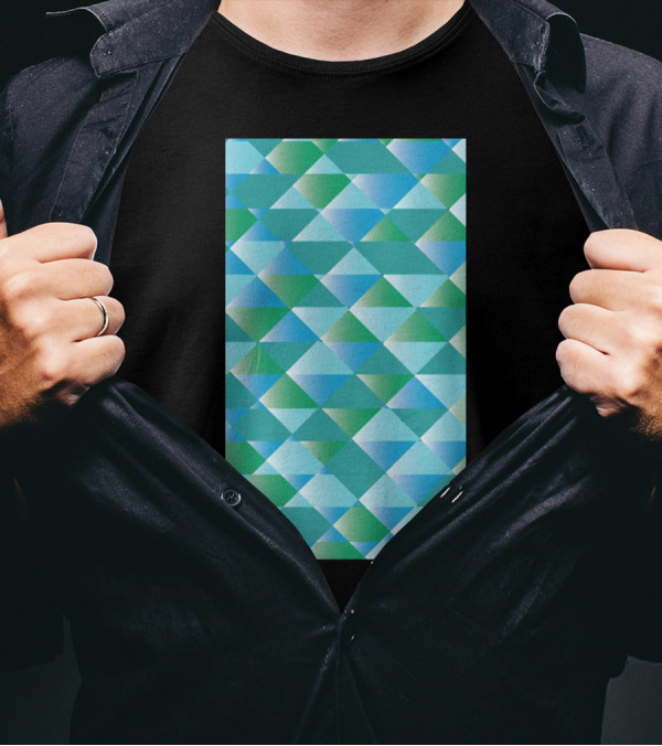 Segmented Geometric Gradient T-Shirt
