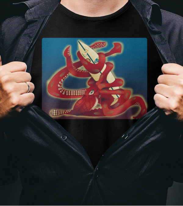 Catch It Surfboard Kraken Embrace T-Shirt