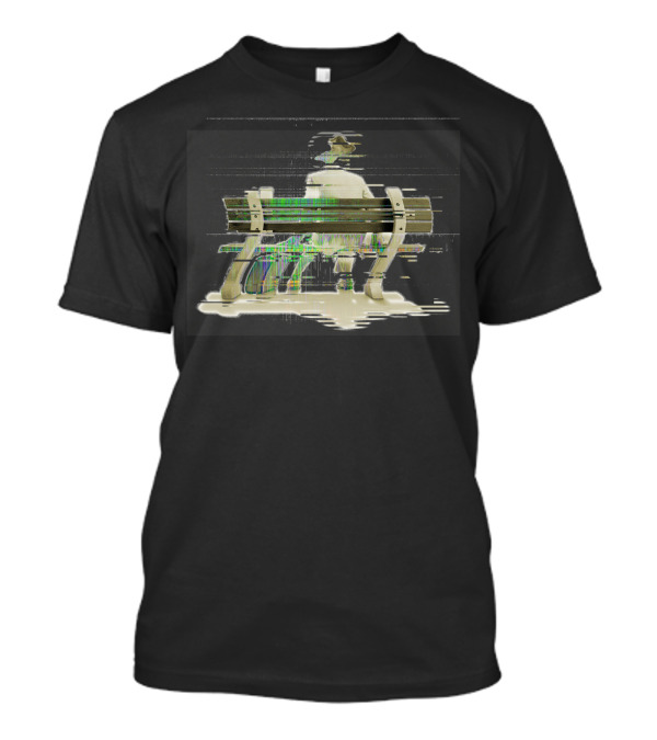 Gump Entering Matrix Glitch Bench Effect T-Shirt