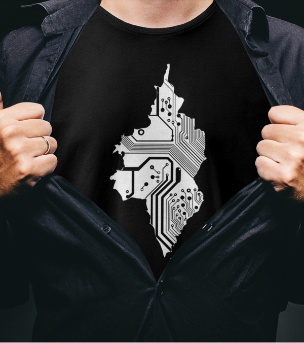 The Circuit Inside Myanmar Circuitry Map T-Shirt