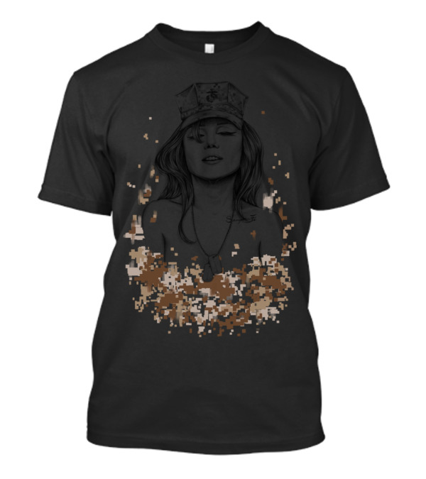 Semper Marine Corps Woman Digital Camouflage T-Shirt
