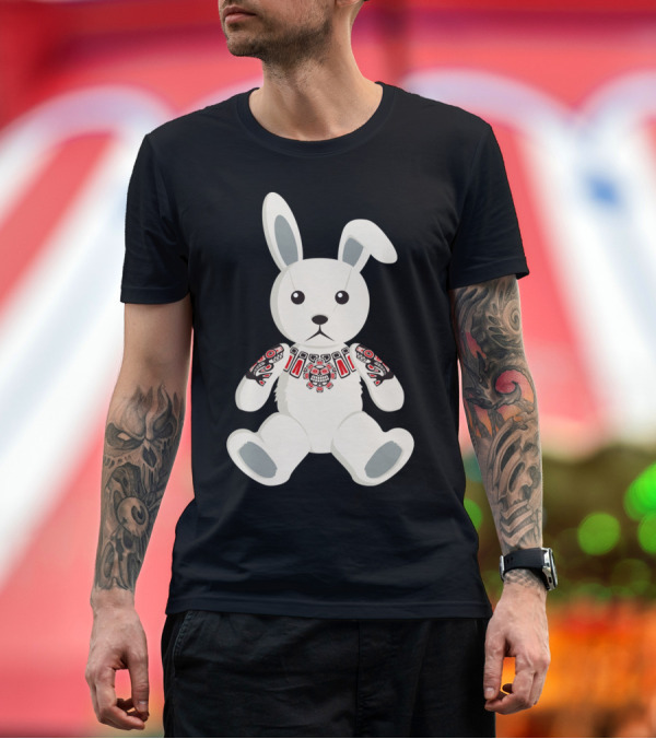 Premium T-Shirt: Haida Tattooed Bunny Rabbit Pacific Northwest T-Shirt Haida Tattooed Bunny Rabbit Pacific Northwest T-Shirt