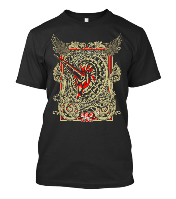 Pegasus Deva Mythical Unicorn Winged Shield T-Shirt