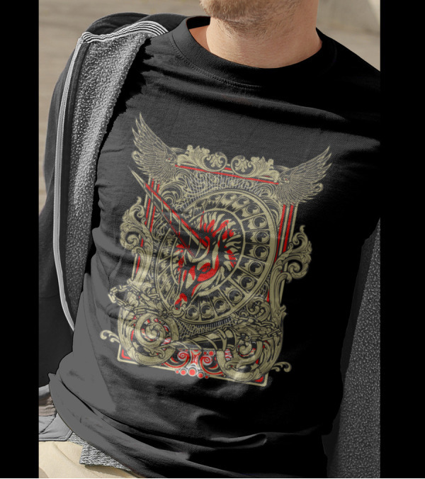 Pegasus Deva Mythical Unicorn Winged Shield T-Shirt