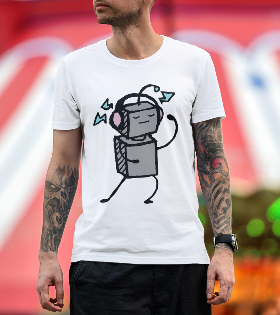 Robo Boogie Dancing Robot with Headphones T-Shirt