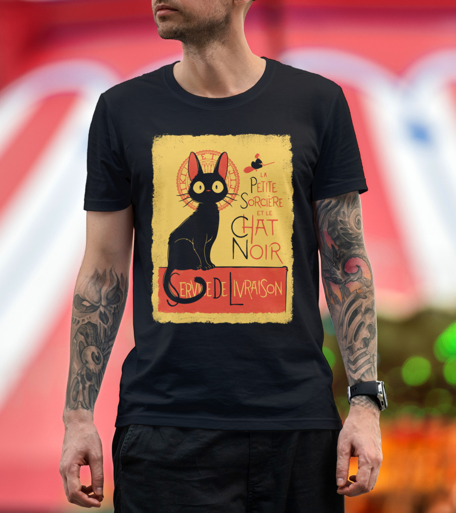 La Petite Sorcière et le Chat Noir Service De Livraison T-Shirt