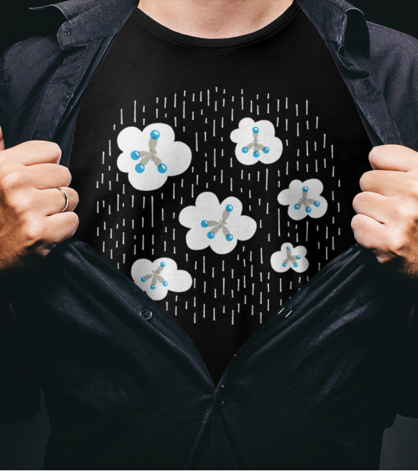 Methane Molecules And Raindrop Effect On Greenhouse Phenomenon T-Shirt