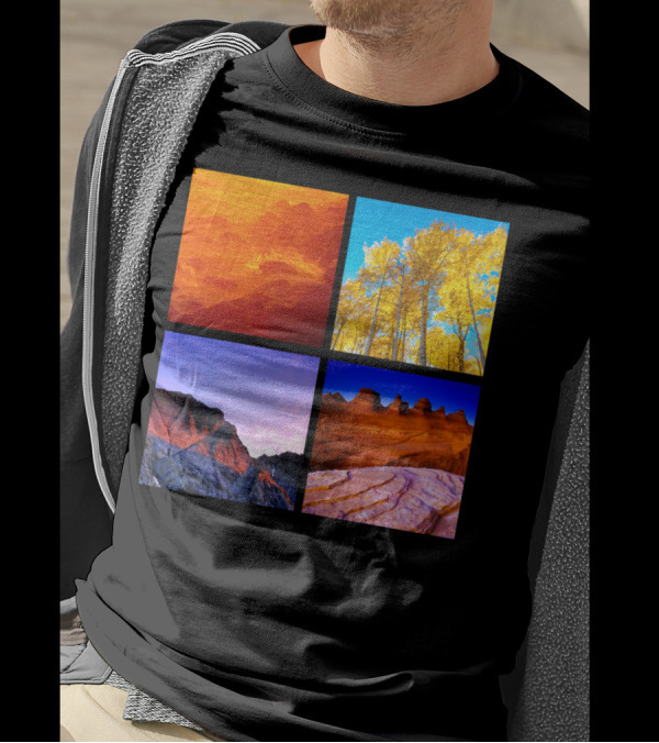 Ocean Forest Mountain Desert Nature Elements T-Shirt