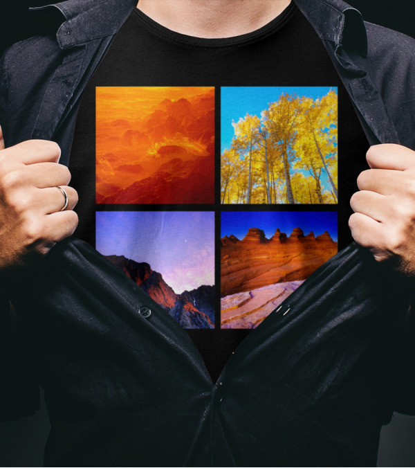 Ocean Forest Mountain Desert Nature Elements T-Shirt