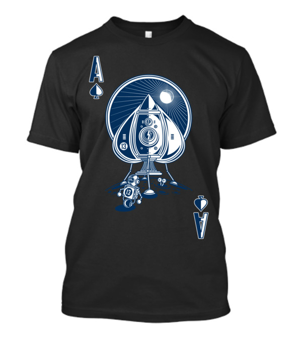 Ace Of Spaces Playing Card Spaceship Adventure T-Shirt