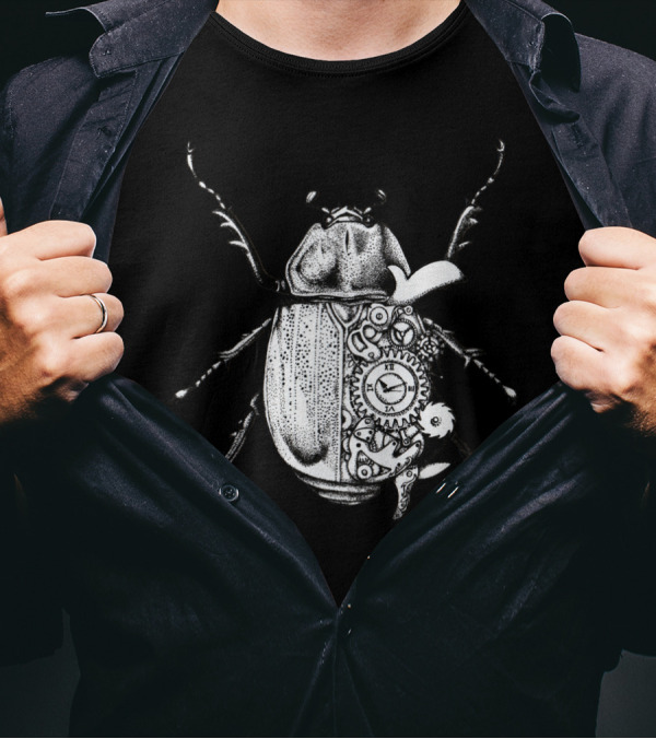 Steampunk Robot Bug With Clockwork Gears T-Shirt