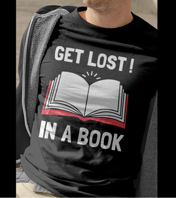 Get Lost In A Book Open Pages T-Shirt