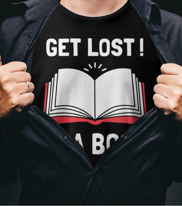Get Lost In A Book Open Pages T-Shirt