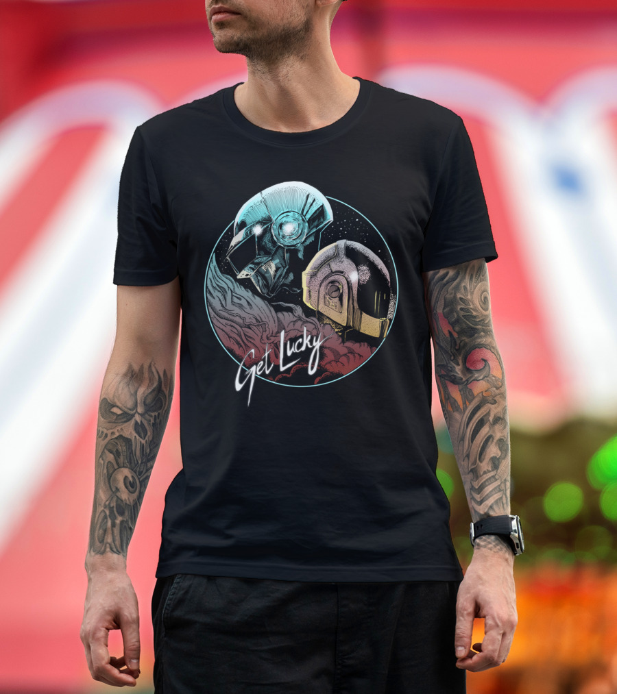 Get Lucky Daft Punk Helmets T-Shirt