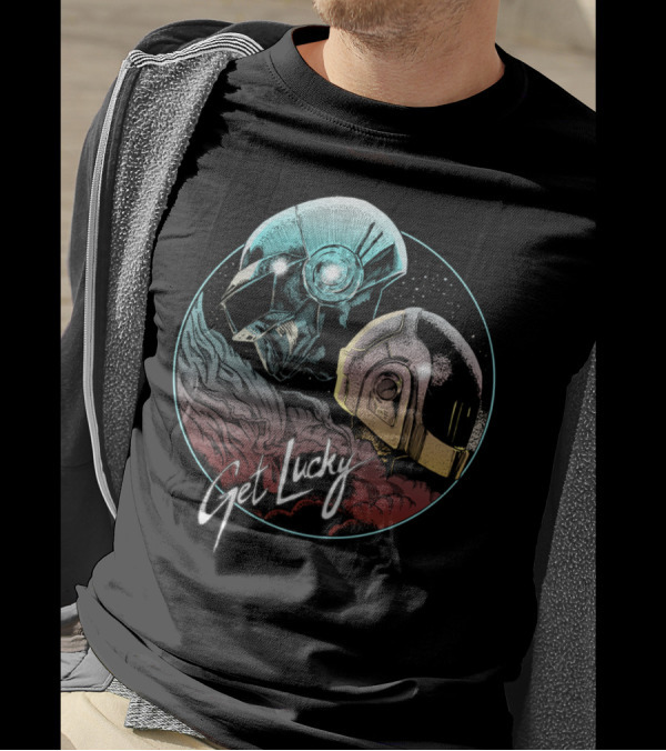 Get Lucky Daft Punk Helmets T-Shirt