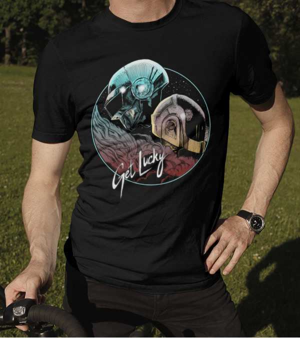 Get Lucky Daft Punk Helmets T-Shirt