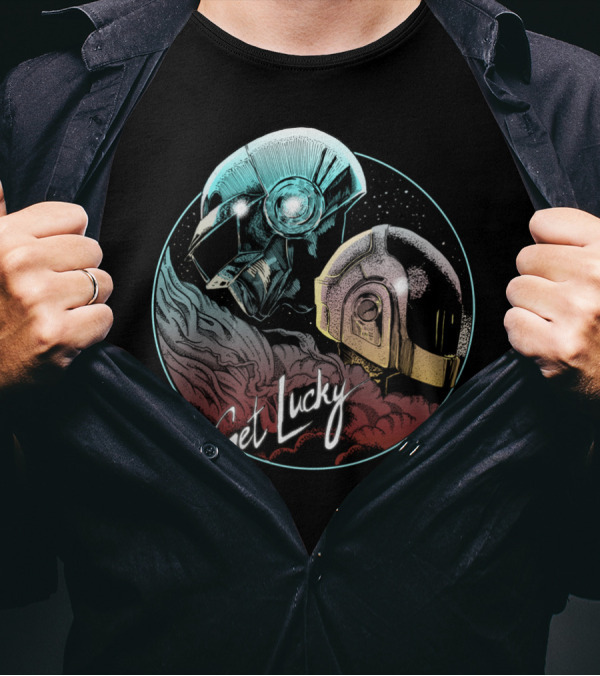Get Lucky Daft Punk Helmets T-Shirt