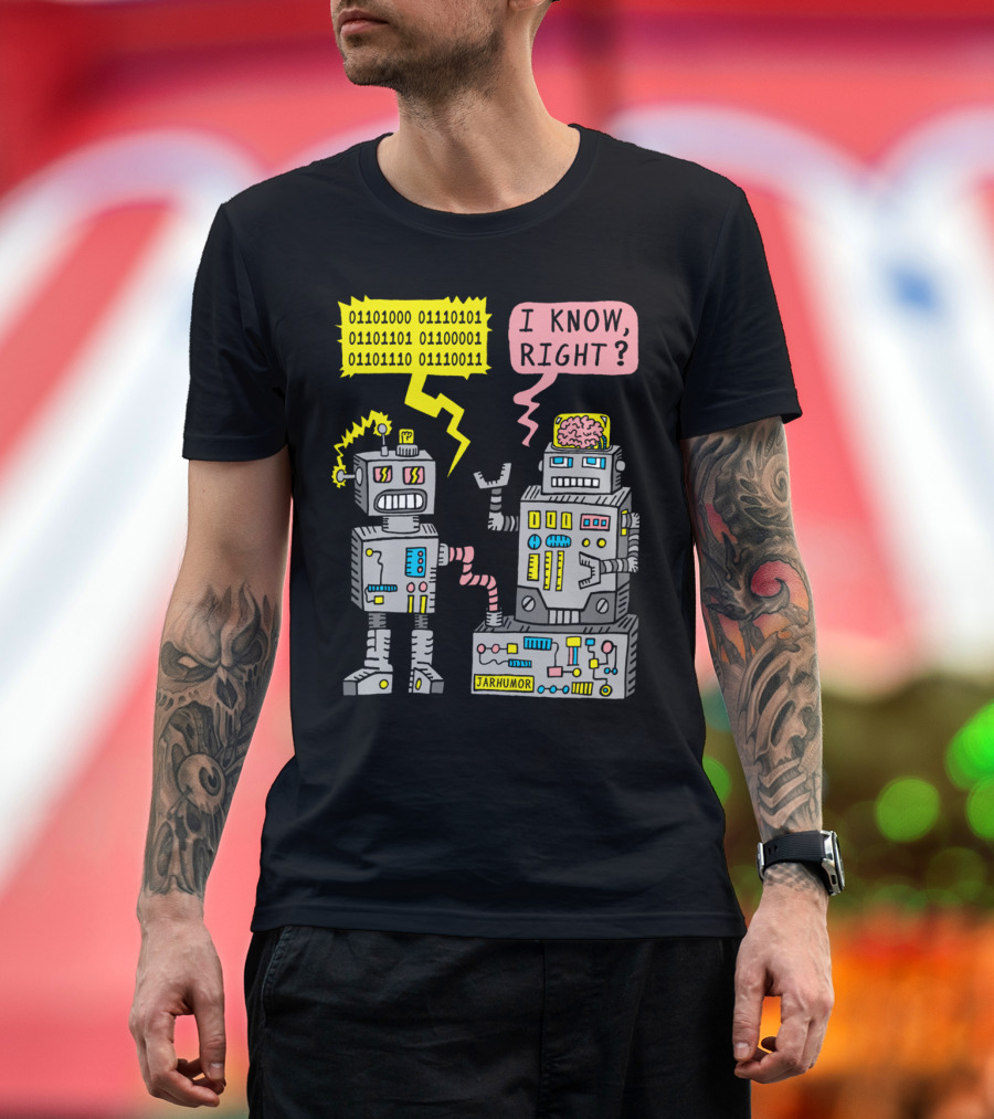 Binary Conversation JARHUMOR I Know Right? T-Shirt