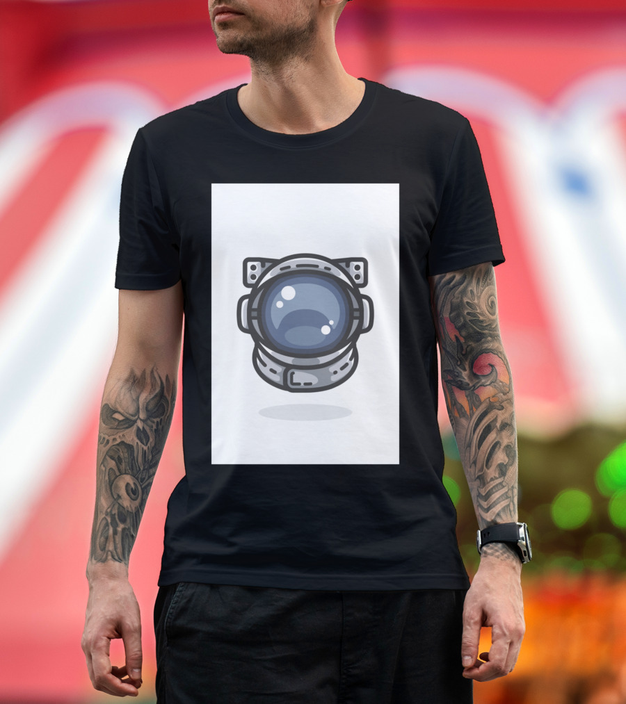 Astronaut Helmet By Raff Space Explorer T-Shirt