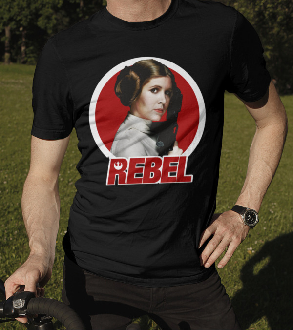 Rebel Leia Red Circle Icon With Blaster T-Shirt