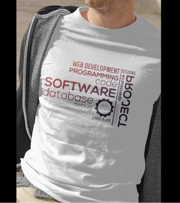 Web Development Programming Software Code Typography Database Debug T-Shirt