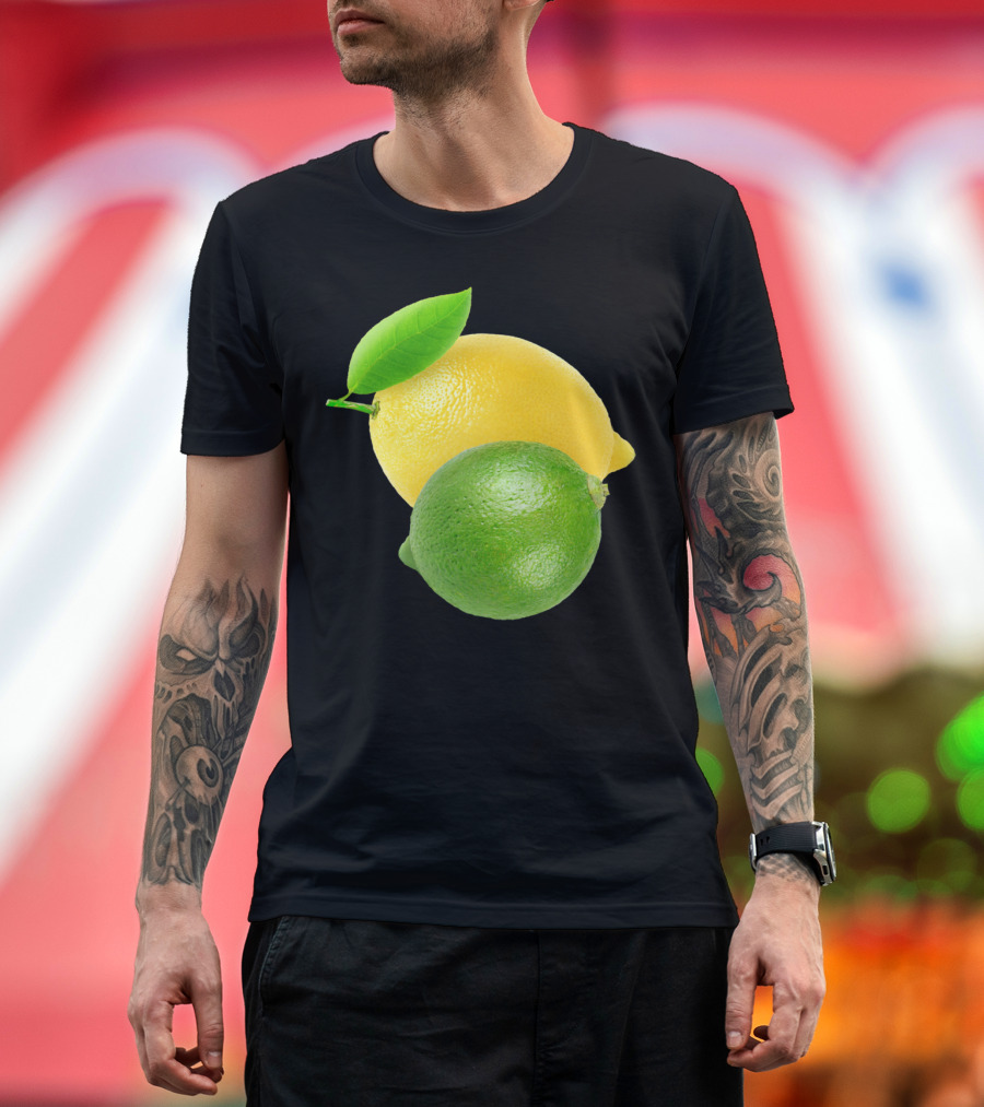 Lemon and Lime Still Life Juicy Fruit Duo T-Shirt