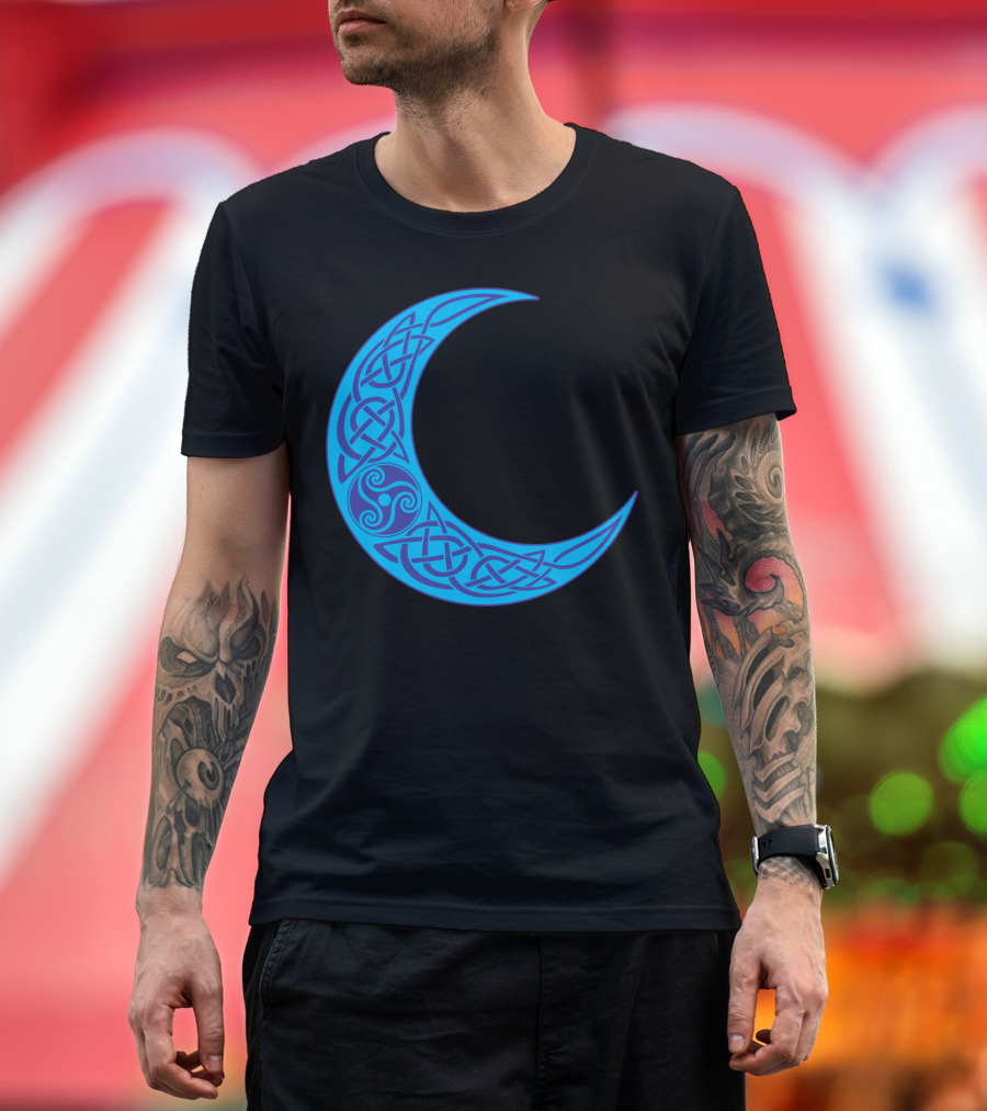 Celtic Blue Moon Triskelion Knot T-Shirt