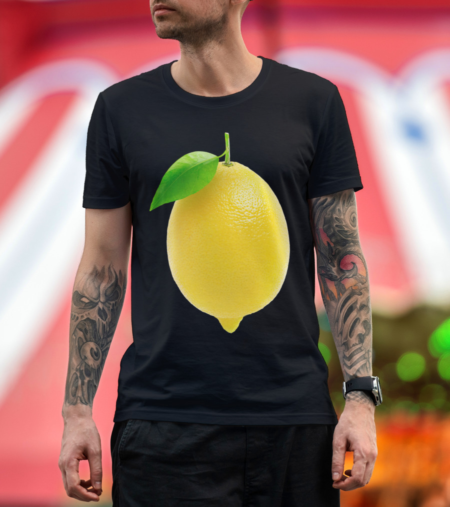 Lemon with Green Leaf T-Shirt