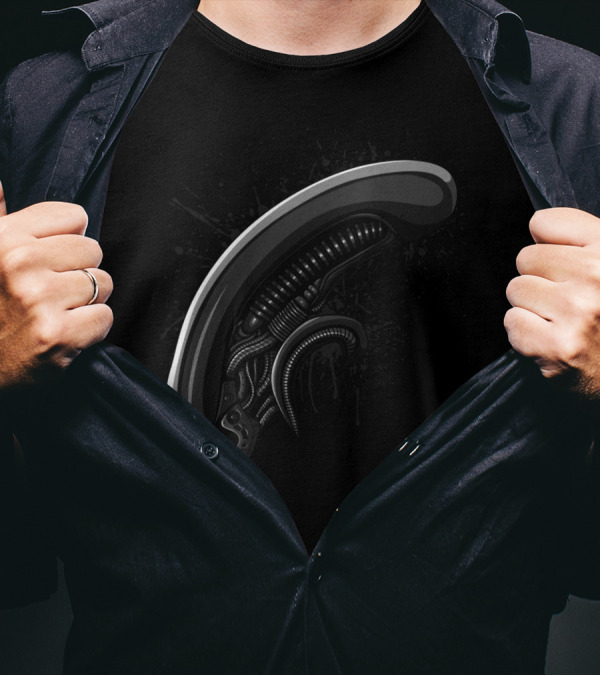 Machine Terror Alien Fusion Helmet T-Shirt