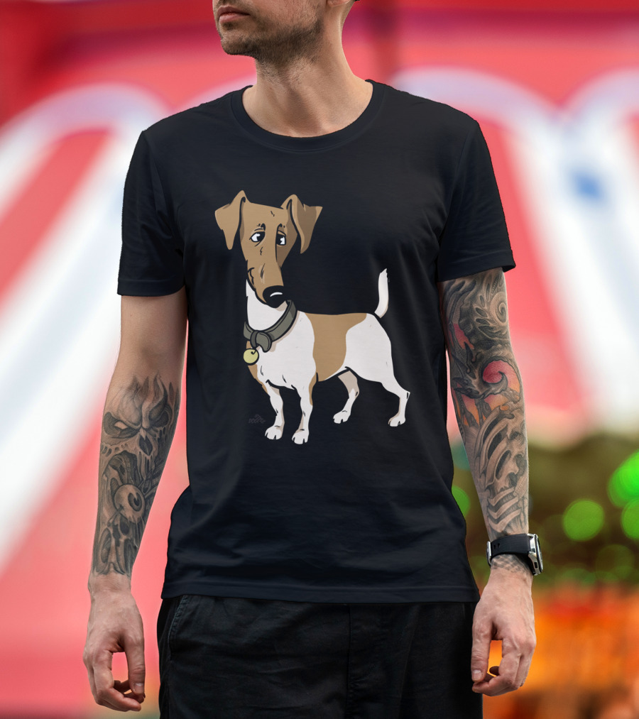 Smooth Fox Terrier Cartoon Dog T-Shirt