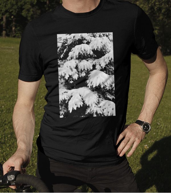 Snow Covered Fir Tree Winter Scenery T-Shirt