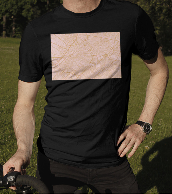Athens Map Detailed City Grid Layout T-Shirt