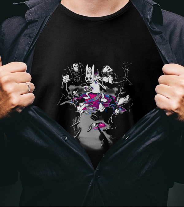 The Final Showdown Cartoon Battle Royale T-Shirt