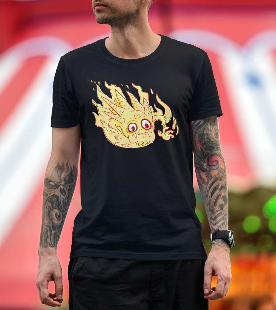 METEOR MAN COMIC-STYLE FLAMING CREATURE T-Shirt
