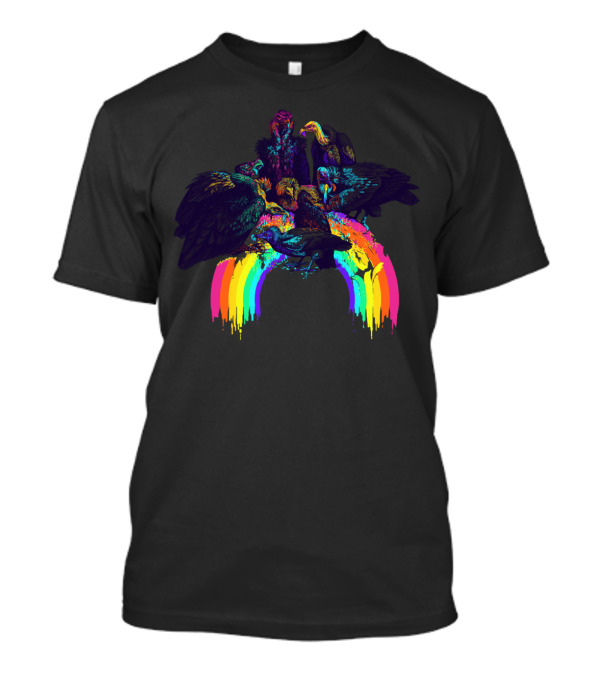 Atmospheric Event Rainbow Vultures Colorful Gathering T-Shirt