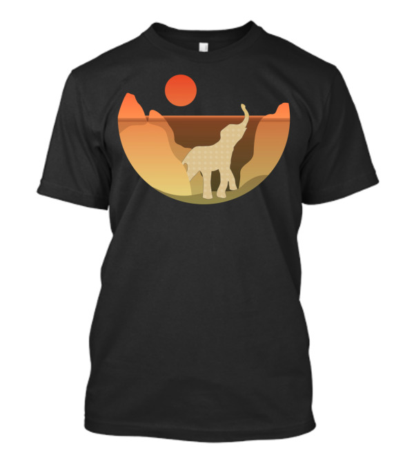 Underwater Elephant Scene Sunset Desert T-Shirt
