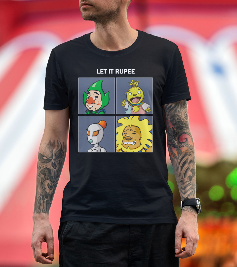 LET IT RUPEE ICONIC VIDEO GAME CHARACTERS QUADRANT T-Shirt