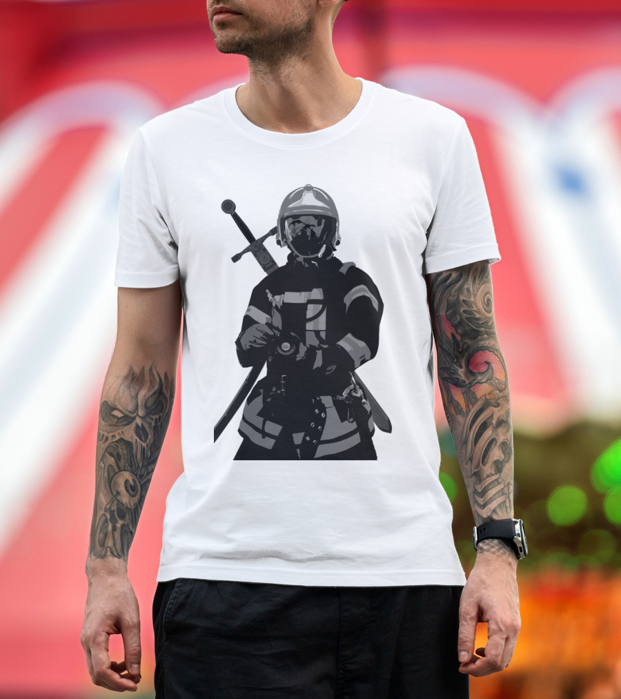 Dragon Firefighter Sword Hero T-Shirt