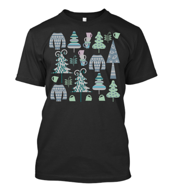 Happy New Year Winter Sweaters Coffee Mugs Trees T-Shirt
