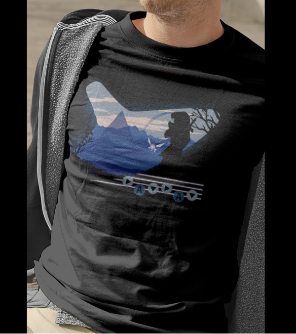 Song Of Time Legend Of Zelda Ocarina Blue T-Shirt