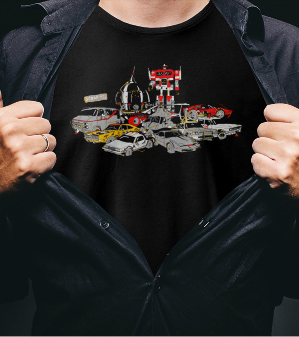 Chariots Retired Iconic Vehicles And Robot Compilation T-Shirt