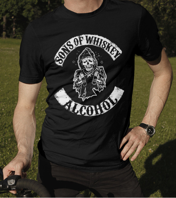 Sons Of Whiskey Alcohol Grim Reaper T-Shirt