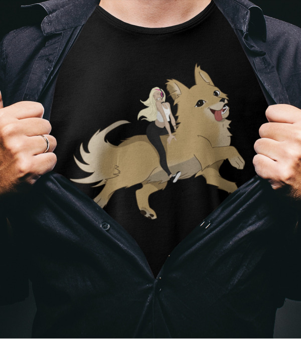 Charlie Autumn Ride With Happy Dog T-Shirt