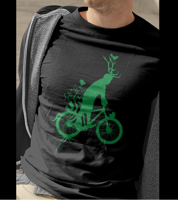 Nature Tripping 1.0 Bike Adventure With Floral Antlers And Wildlife T-Shirt
