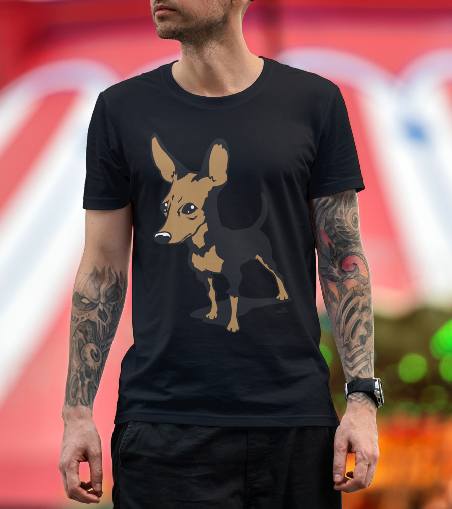Miniature Pinscher Dog Cartoon T-Shirt