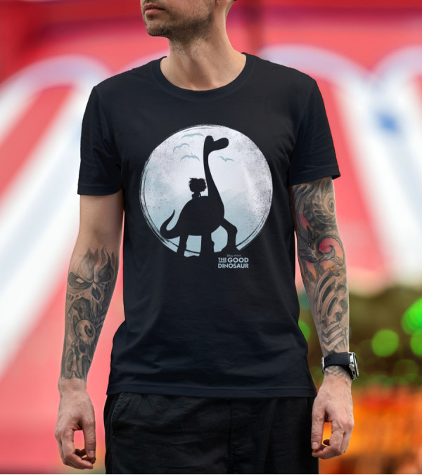 Premium T-Shirt: Pixar Disney The Good Dinosaur Silhouette Moon Scene T-Shirt Pixar Disney The Good Dinosaur Silhouette Moon Scene T-Shirt