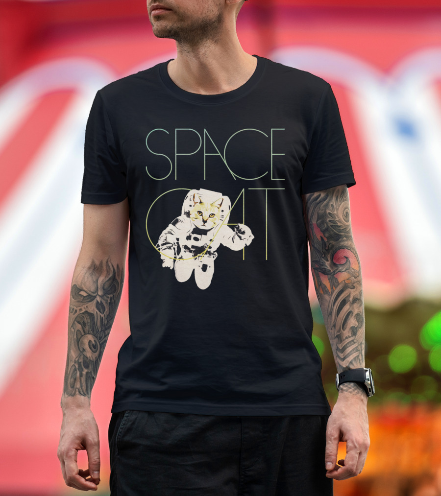 SPACE CAT Astronaut Feline Adventure T-Shirt