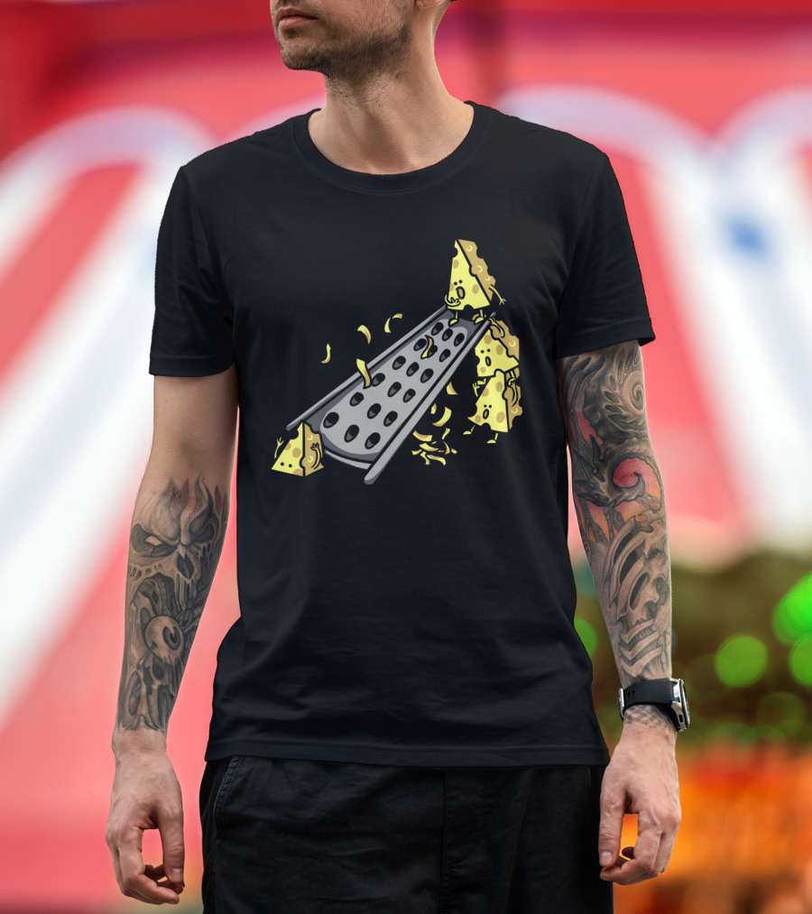 Cheese Grater Funny Cartoon Wedges T-Shirt
