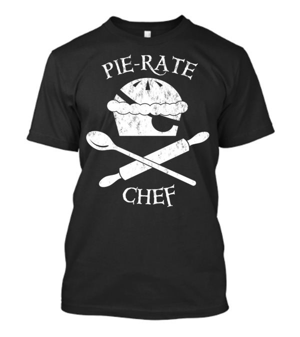 Pie-Rate Chef Crossed Rolling Pin And Spoon T-Shirt